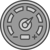 Gauge Line Filled Greyscale Icon Design vector