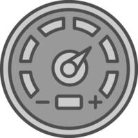 Gauge Line Filled Greyscale Icon Design vector