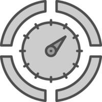 Dial Line Filled Greyscale Icon Design vector