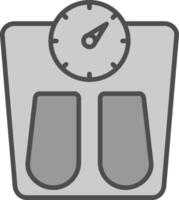 Scales Line Filled Greyscale Icon Design vector