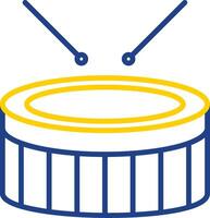 Snare Drum Line Two Colour Icon Design vector