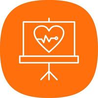 Fitness Line Curve Icon Design vector