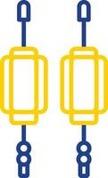 Lantern Line Two Colour Icon Design vector