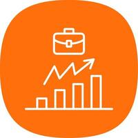 Improvement Line Curve Icon Design vector