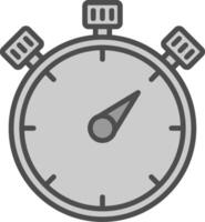 Stopwatch Line Filled Greyscale Icon Design vector