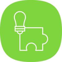 Problem Solving Line Curve Icon Design vector
