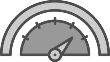 Dial Line Filled Greyscale Icon Design vector