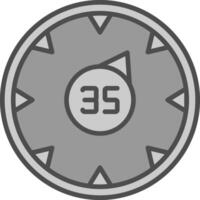 Gauge Line Filled Greyscale Icon Design vector