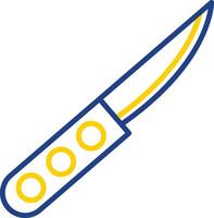 Knife Line Two Colour Icon Design vector