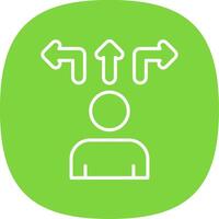 Decision Making Line Curve Icon Design vector