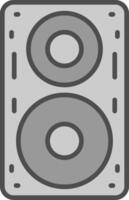 Speaker Line Filled Greyscale Icon Design vector