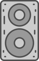 Speaker Line Filled Greyscale Icon Design vector