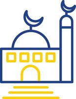 Mosque Line Two Colour Icon Design vector