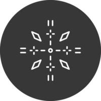 Firework Line Inverted Icon Design vector