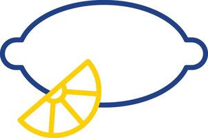 Lemon Line Two Colour Icon Design vector