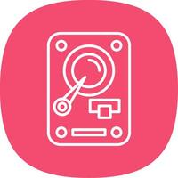 Hard Disk Drive Line Curve Icon Design vector