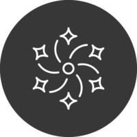 Firework Line Inverted Icon Design vector