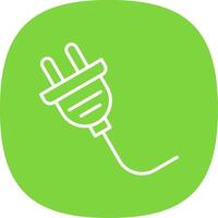 Plug Line Curve Icon Design vector