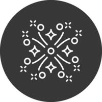 Firework Line Inverted Icon Design vector