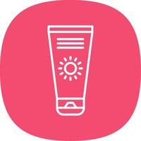 Sun Cream Line Curve Icon Design vector