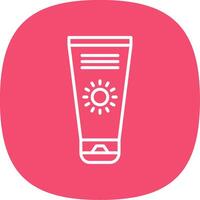 Sun Cream Line Curve Icon Design vector