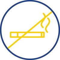 No Smoking Line Two Colour Icon Design vector