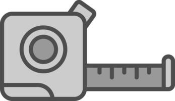 Tape Measure Line Filled Greyscale Icon Design vector