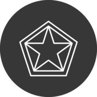 Star Pentagon Line Inverted Icon Design vector