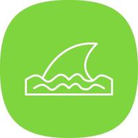 Fin Line Curve Icon Design vector