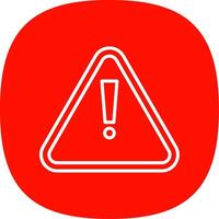 Warning Sign Line Curve Icon Design vector