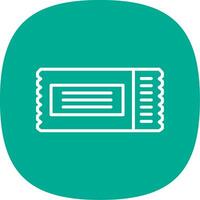 Ticket Line Curve Icon Design vector