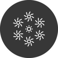 Firework Line Inverted Icon Design vector