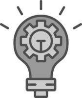 Innovation Line Filled Greyscale Icon Design vector