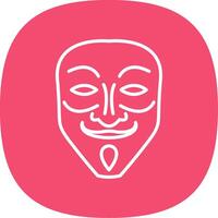 Mask Line Curve Icon Design vector