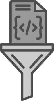 herramientas y utensilios línea lleno escala de grises icono diseño vector