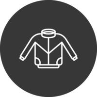 chaqueta línea invertido icono diseño vector