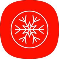 Snowflake Line Curve Icon Design vector