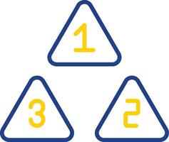 Numbers Line Two Colour Icon Design vector