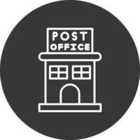 Post Office Line Inverted Icon Design vector