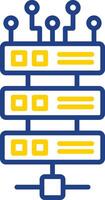 Server Line Two Colour Icon Design vector