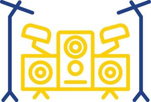 Drum Set Line Two Colour Icon Design vector