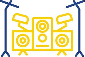 Drum Set Line Two Colour Icon Design vector