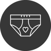 Underwear Line Inverted Icon Design vector