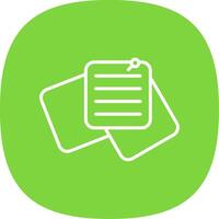 Sticky Notes Line Curve Icon Design vector