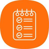 Check List Line Curve Icon Design vector