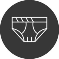 Underwear Line Inverted Icon Design vector