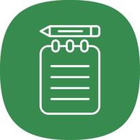 Notepad Line Curve Icon Design vector