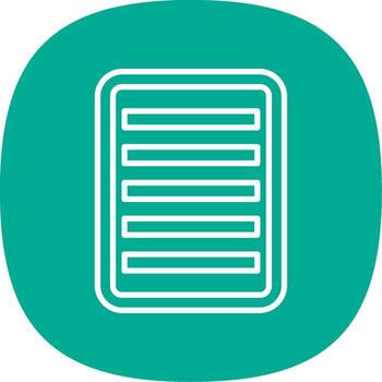 Nota línea curva icono diseño vector