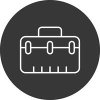 Suitcase Line Inverted Icon Design vector