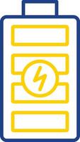 Battery Line Two Colour Icon Design vector